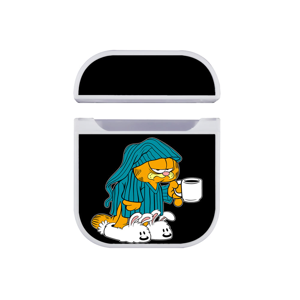 Garfield Lazy Time Apple Airpods Case White