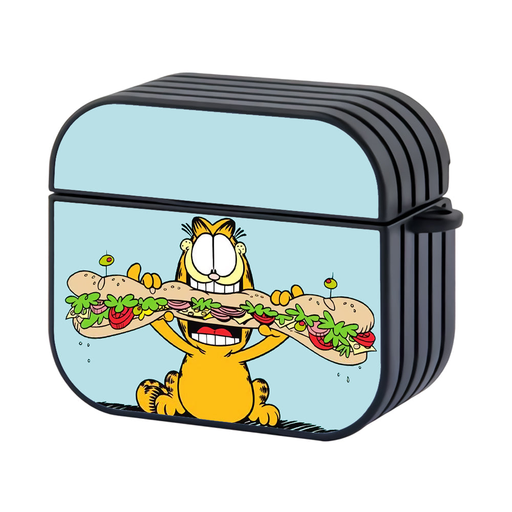 Garfield Lunch Sandwich Apple Airpods 3 Case