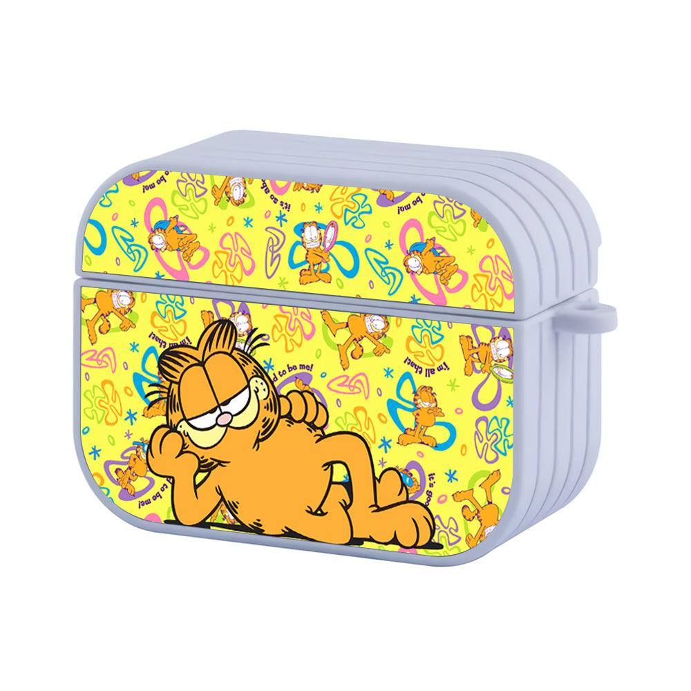 Garfield Relax Enjoying the Day Apple Airpods Pro Case White