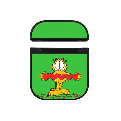 Garfield Romantic Style Apple Airpods Case Black