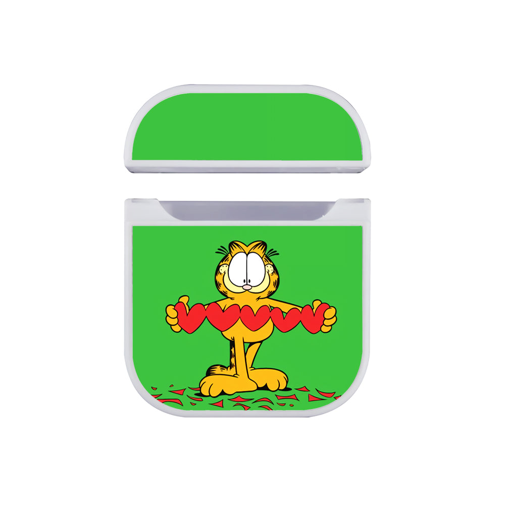 Garfield Romantic Style Apple Airpods Case White