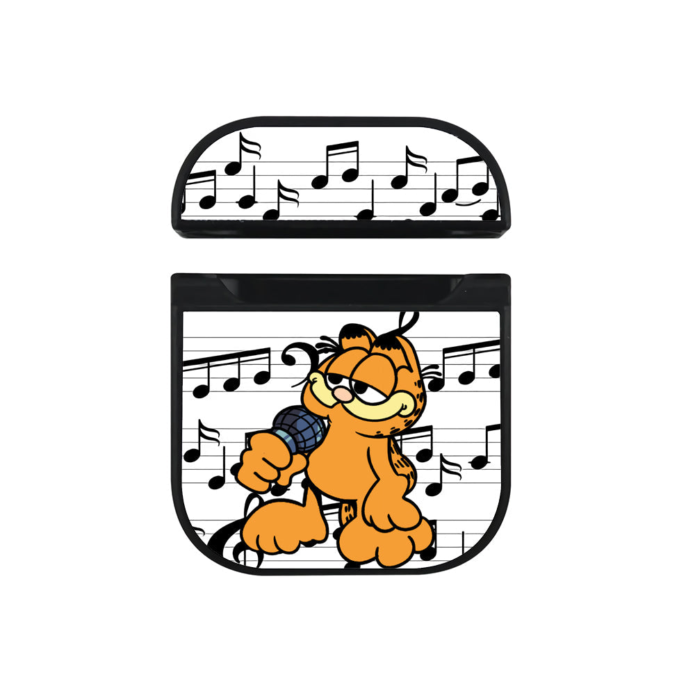 Garfield Singing Apple Airpods Case Black