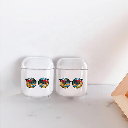 Glasses on Nature Vacation Apple Airpods Clear Case