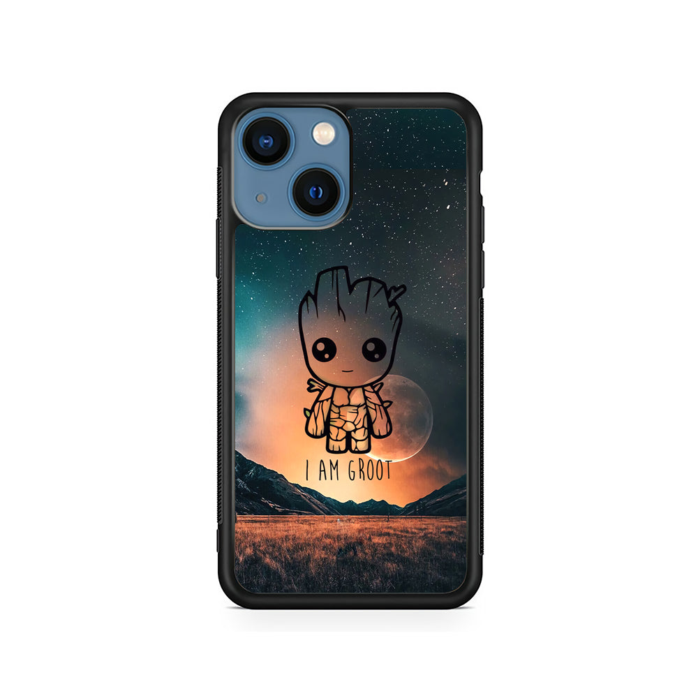 Groot Cute Silhouette Form iPhone 14 Plus Case