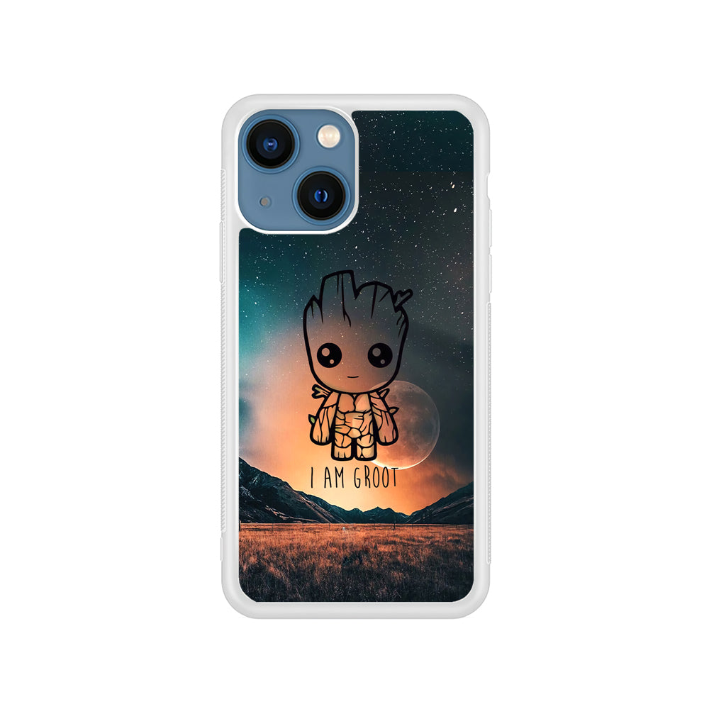 Groot Cute Silhouette Form iPhone 14 Plus Case