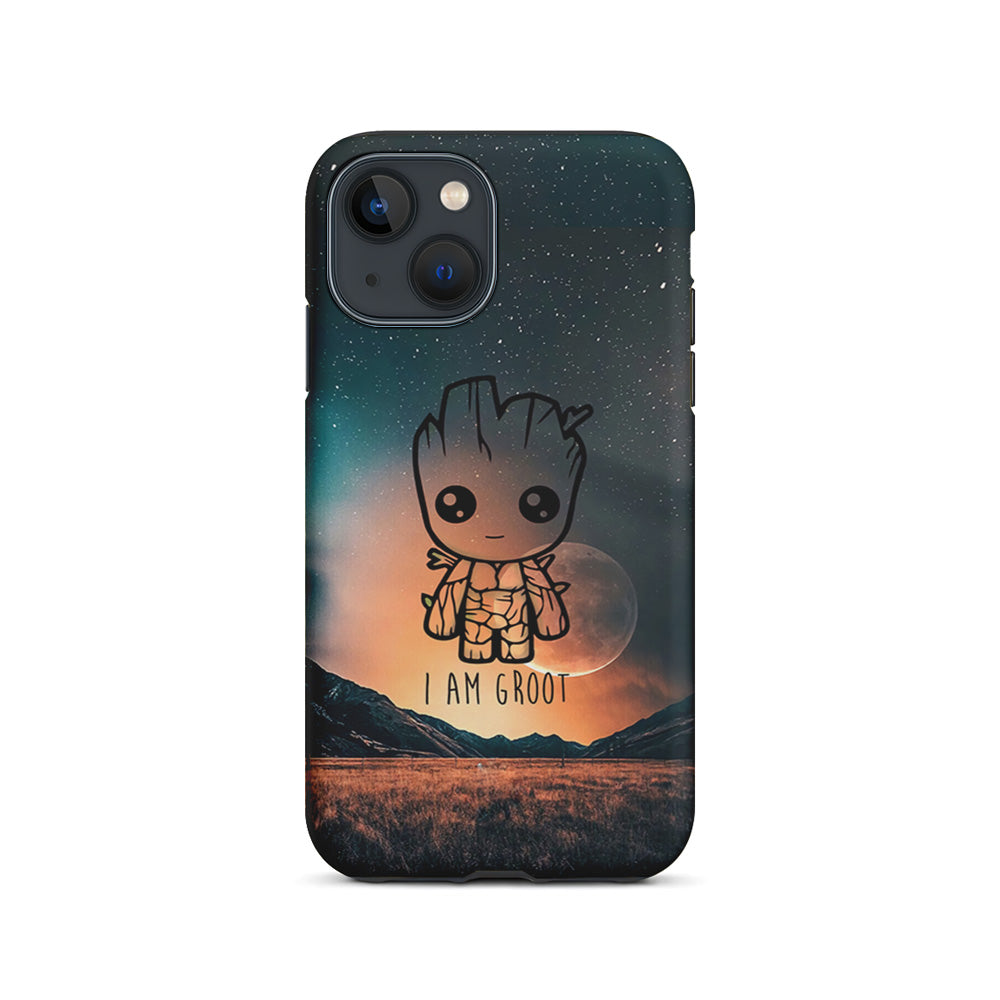 Groot Cute Silhouette Form iPhone 14 Plus Case