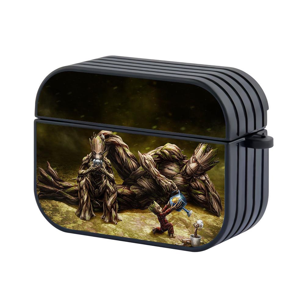 Groot Family Guardians of The Galaxy Apple Airpods Pro Case Black