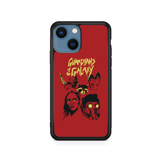 Guardians of The Galaxy Five Silhouette iPhone 14 Plus Case