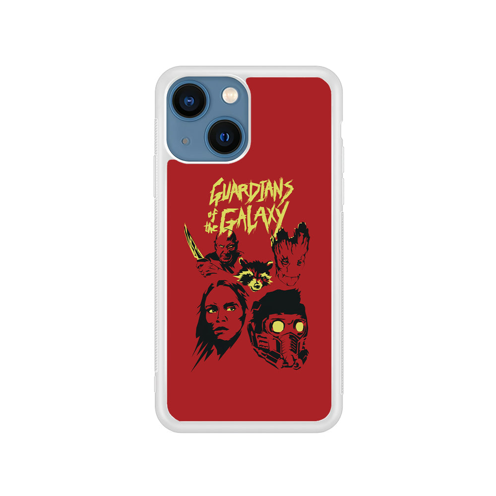 Guardians of The Galaxy Five Silhouette iPhone 14 Plus Case