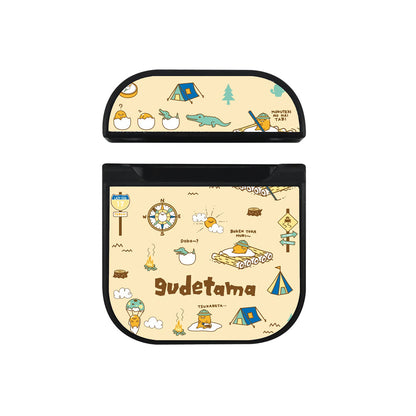 Gudetama Camping Equipment Apple Airpods Case Black