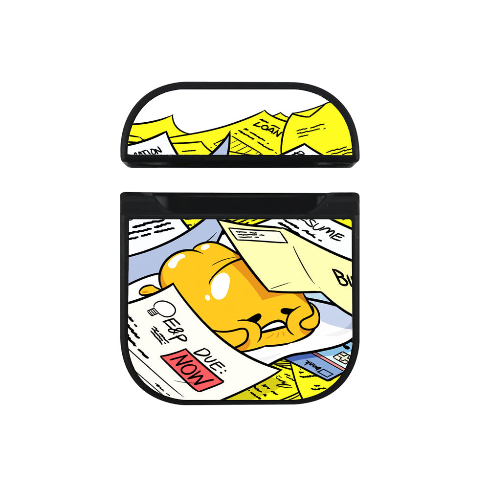 Gudetama Date Line Apple Airpods Case Black