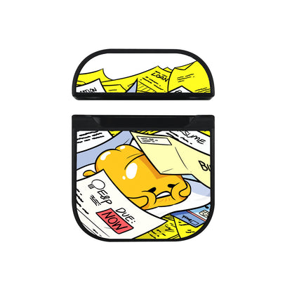 Gudetama Date Line Apple Airpods Case Black