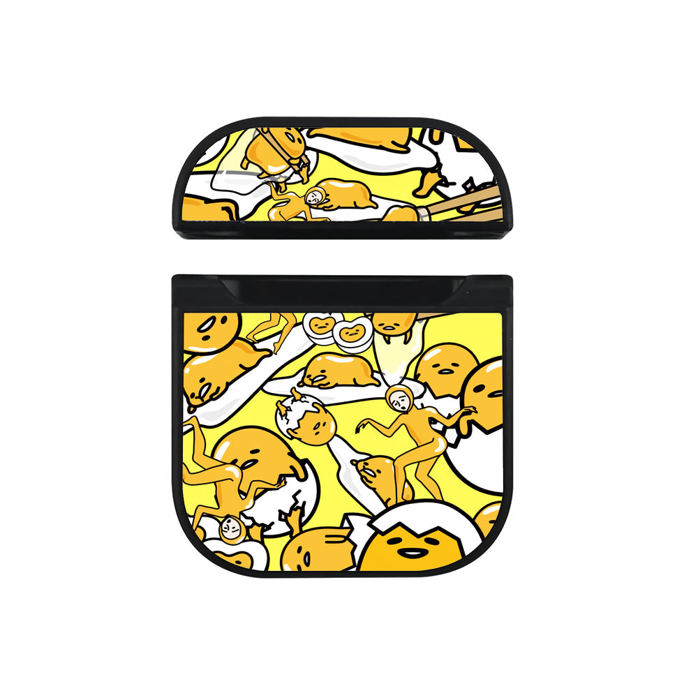 Gudetama Lazy Daily Apple Airpods Case Black
