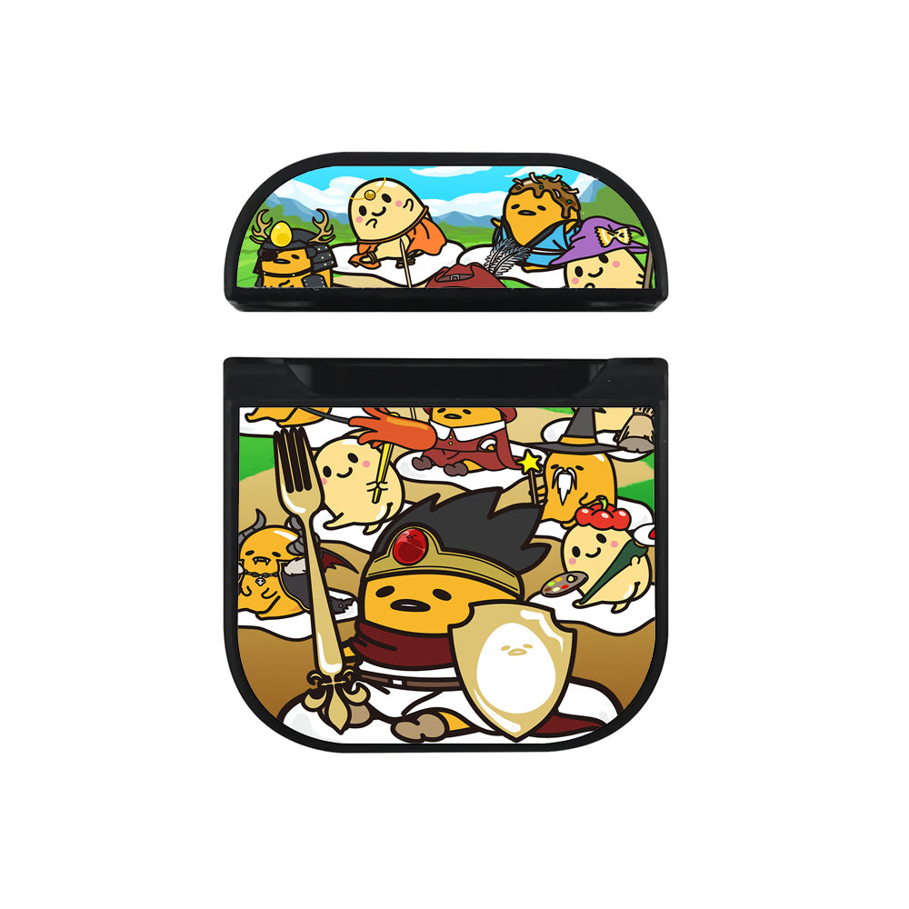 Gudetama Troops Apple Airpods Case Black