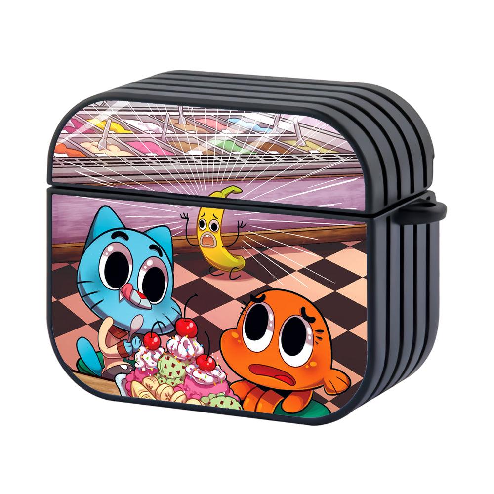 Gumball Banana Ice Cream Desert Apple Airpods 4 Case Black
