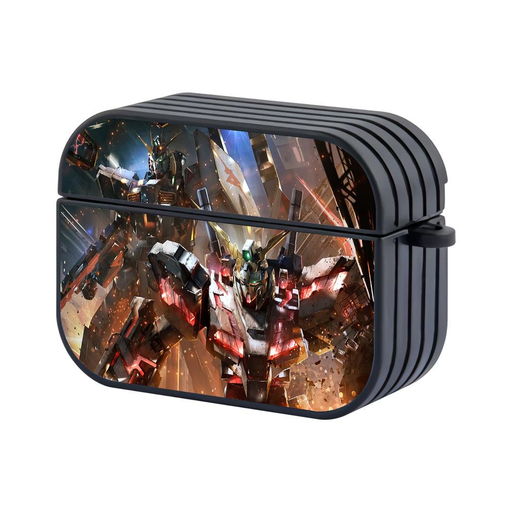 Gundam Burning The City Apple Airpods Pro Case Black