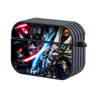 Gundam Fight in Galaxy Apple Airpods Pro Case Black