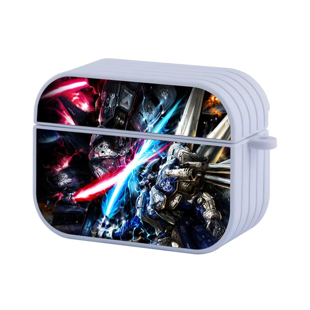 Gundam Fight in Galaxy Apple Airpods Pro Case White