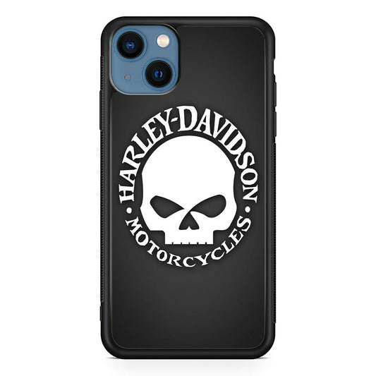 Harley Davidson Skull Grey iPhone 15 Case - Carneyforia