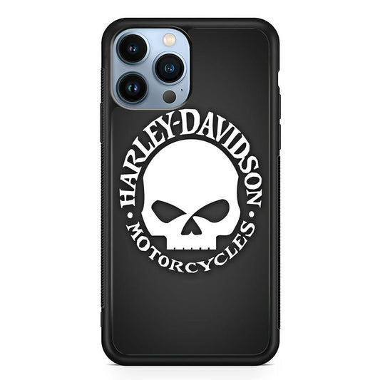Harley Davidson Skull Grey iPhone 15 Pro Case - Carneyforia