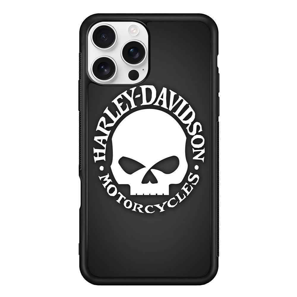 Harley Davidson Skull Grey iPhone 16 Pro Max Case