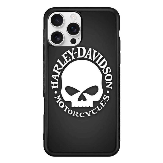Harley Davidson Skull Grey iPhone 16 Pro Max Case
