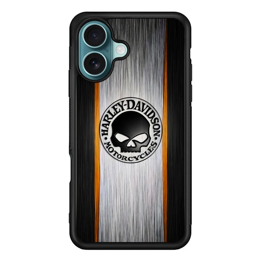 Harley Davidson Stripe Skull Logo iPhone 16 Plus Case