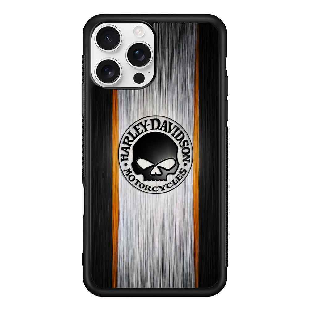 Harley Davidson Stripe Skull Logo iPhone 16 Pro Max Case