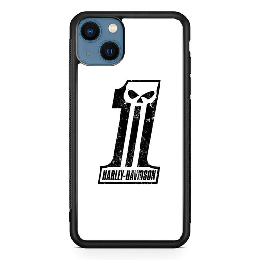 Harley Davidson White Number Skull iPhone 15 Case - Carneyforia