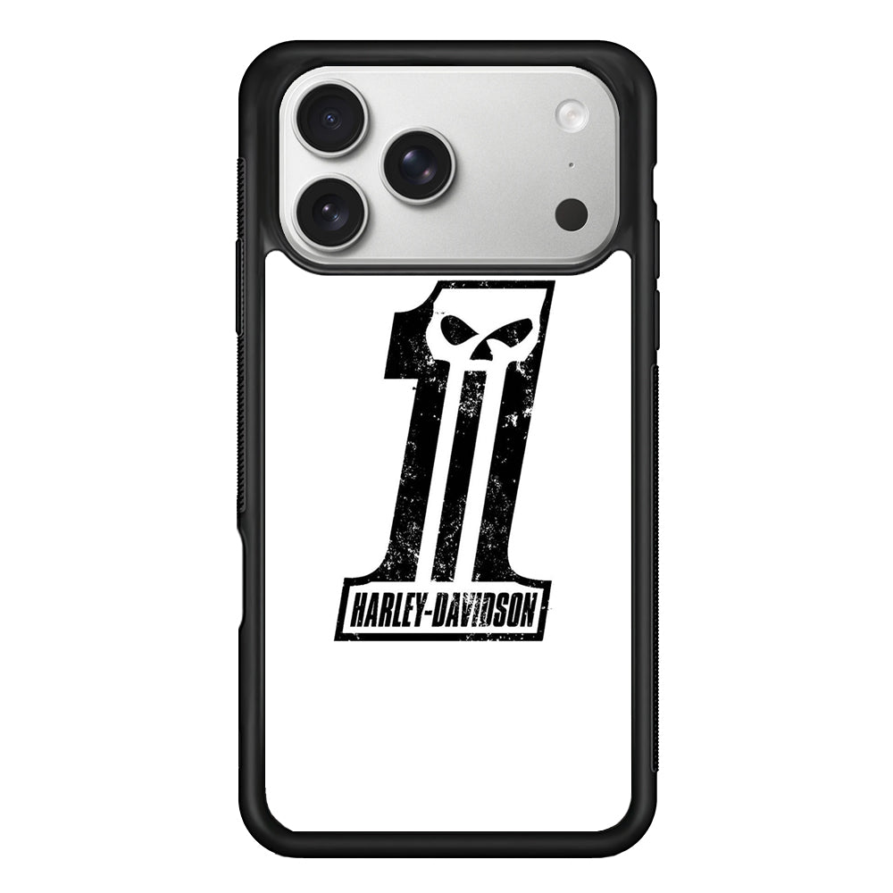 Harley Davidson White Number Skull iPhone 17 Pro Max Case