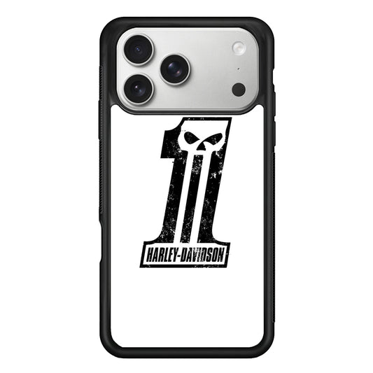 Harley Davidson White Number Skull iPhone 17 Pro Max Case
