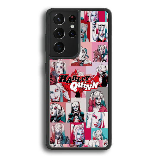 Harley Quinn Smiley Photo Collage Samsung Galaxy S21 Ultra Case