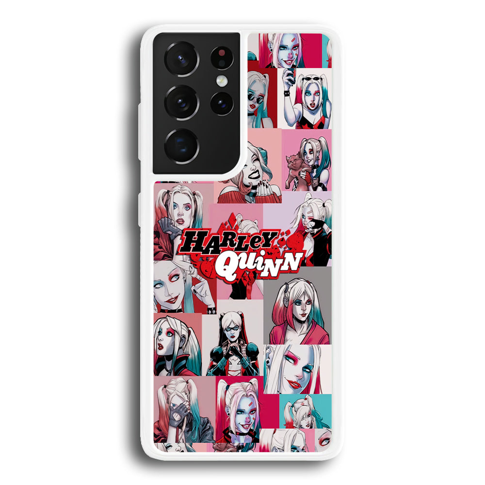 Harley Quinn Smiley Photo Collage Samsung Galaxy S21 Ultra Case