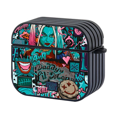 Harley Quinn Stare of Lil Monster Apple Airpods 4 Case Black
