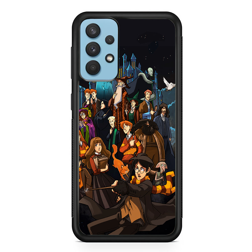 Harry Potter People in Cartoon Layer Samsung Galaxy A32 Case