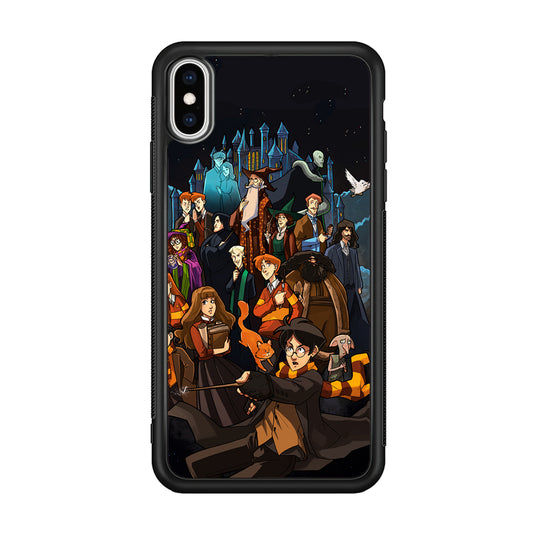 Harry Potter People in Cartoon Layer iPhone X Case