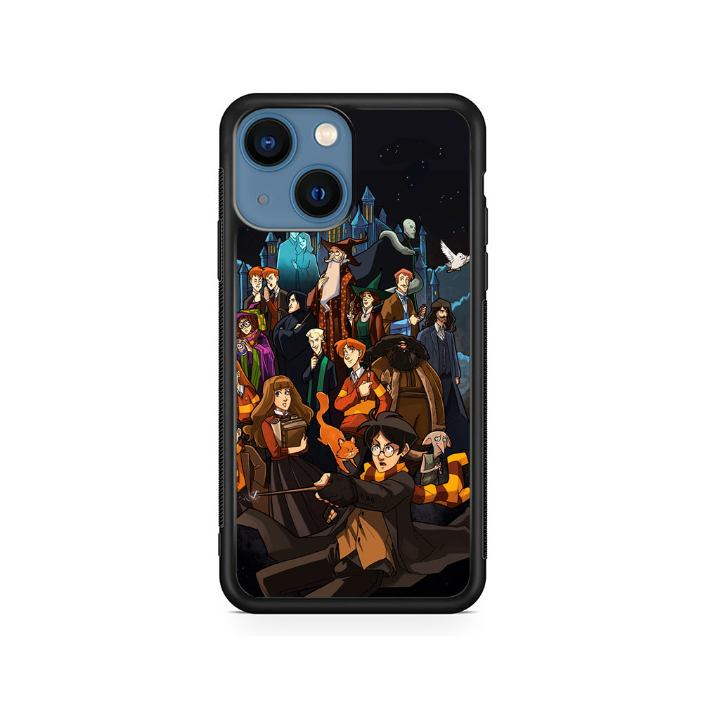 Harry Potter People in Cartoon Layer iPhone 15 Case