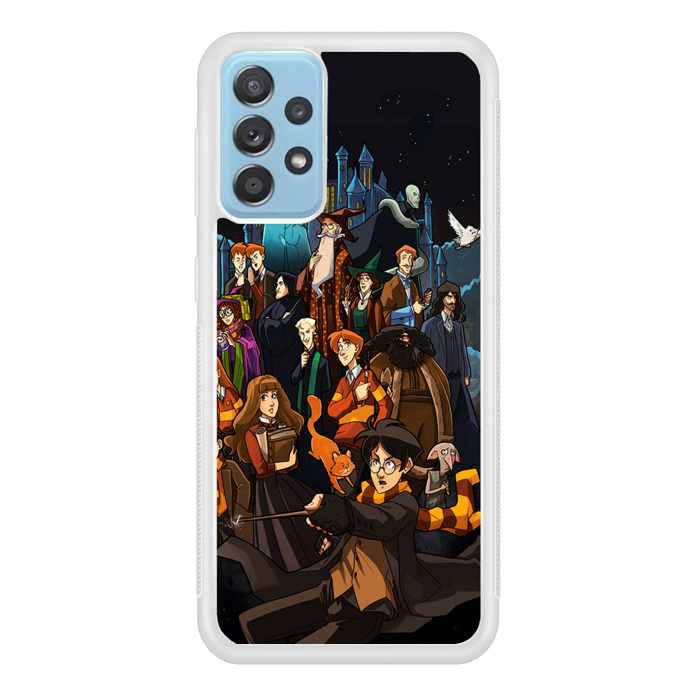 Harry Potter People in Cartoon Layer Samsung Galaxy A72 Case