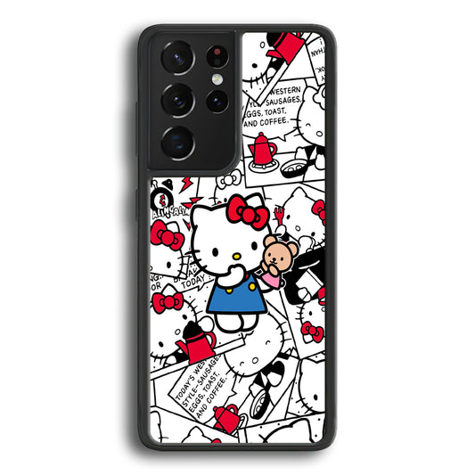 Hello Kitty Busy in The Kitchen Samsung Galaxy S21 Ultra Case