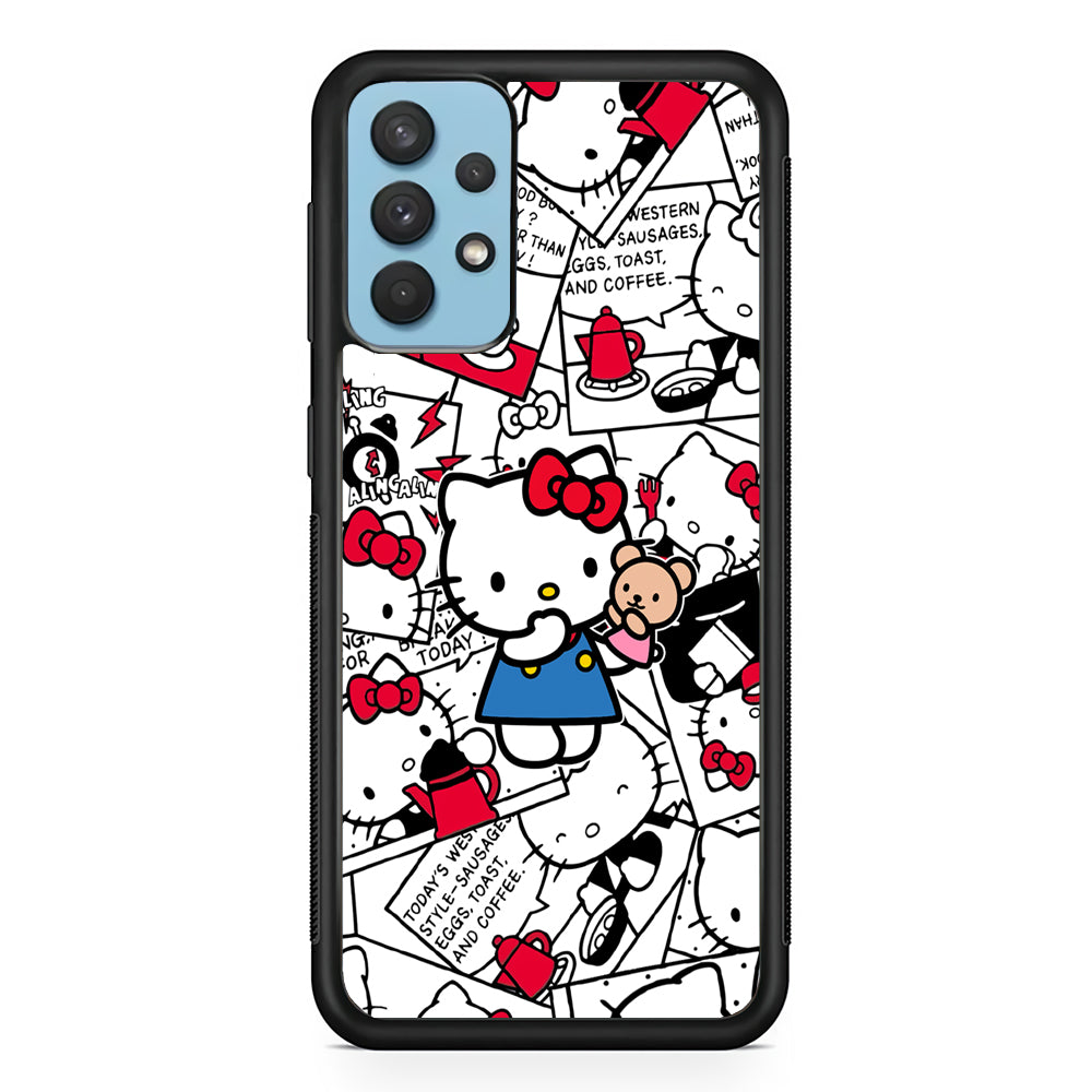 Hello Kitty Busy in The Kitchen Samsung Galaxy A32 Case