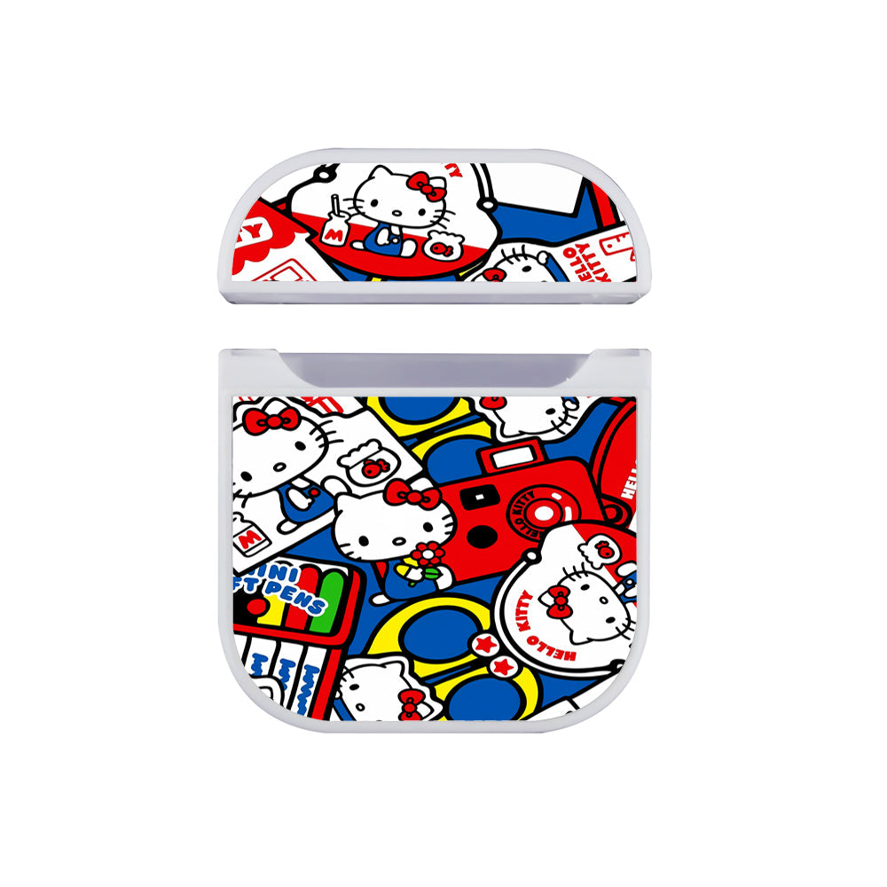 Hello Kitty Doodle Sticker Apple Airpods Case White