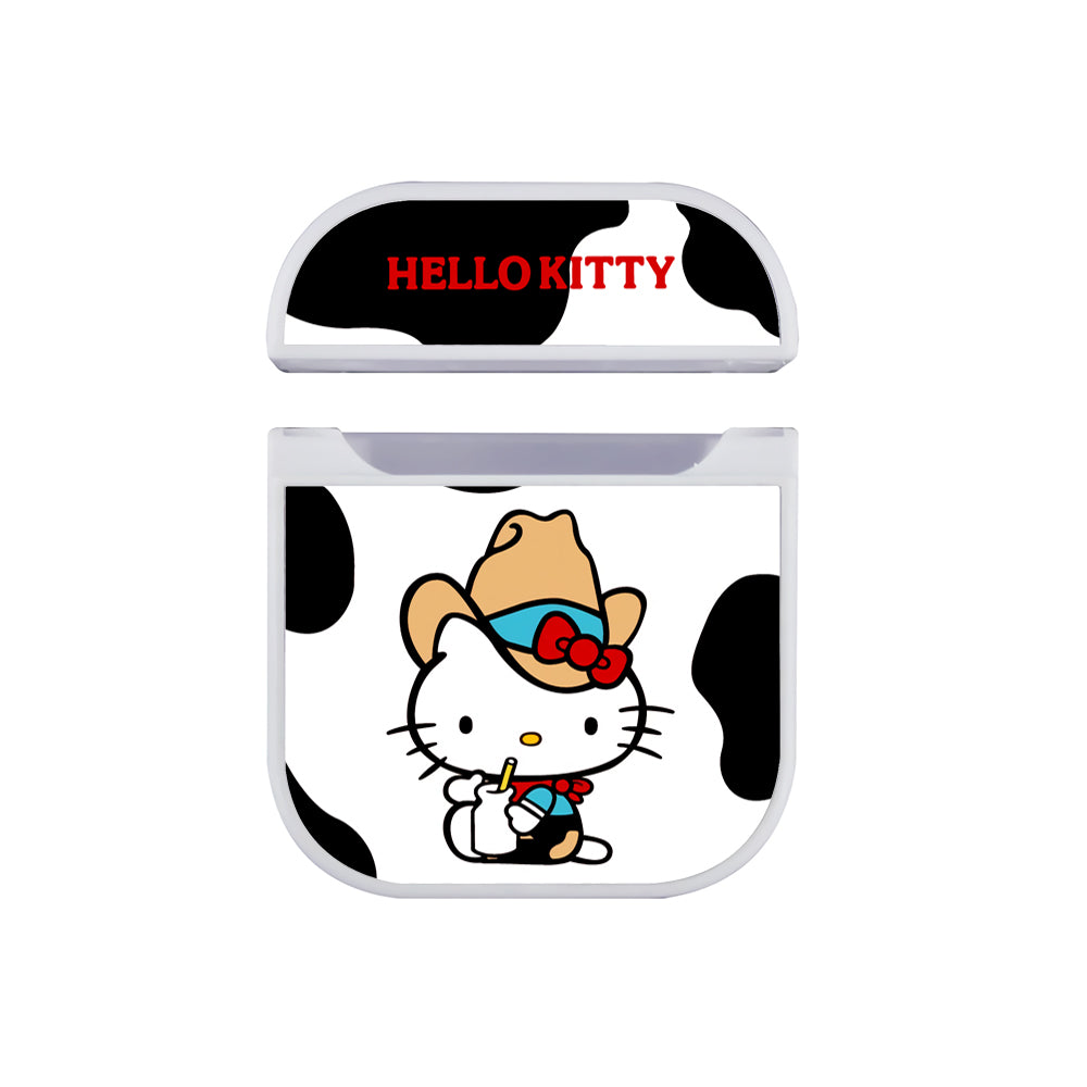 Hello Kitty Drinking Milk Apple Airpods Case White