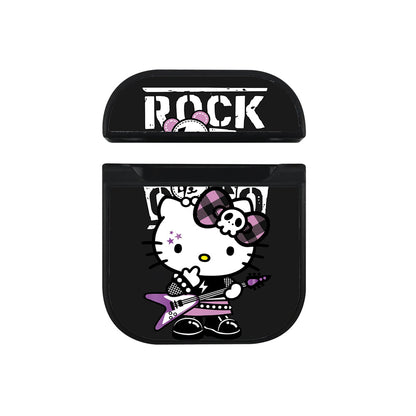 Hello Kitty Guitarist Rock Apple Airpods Case Black