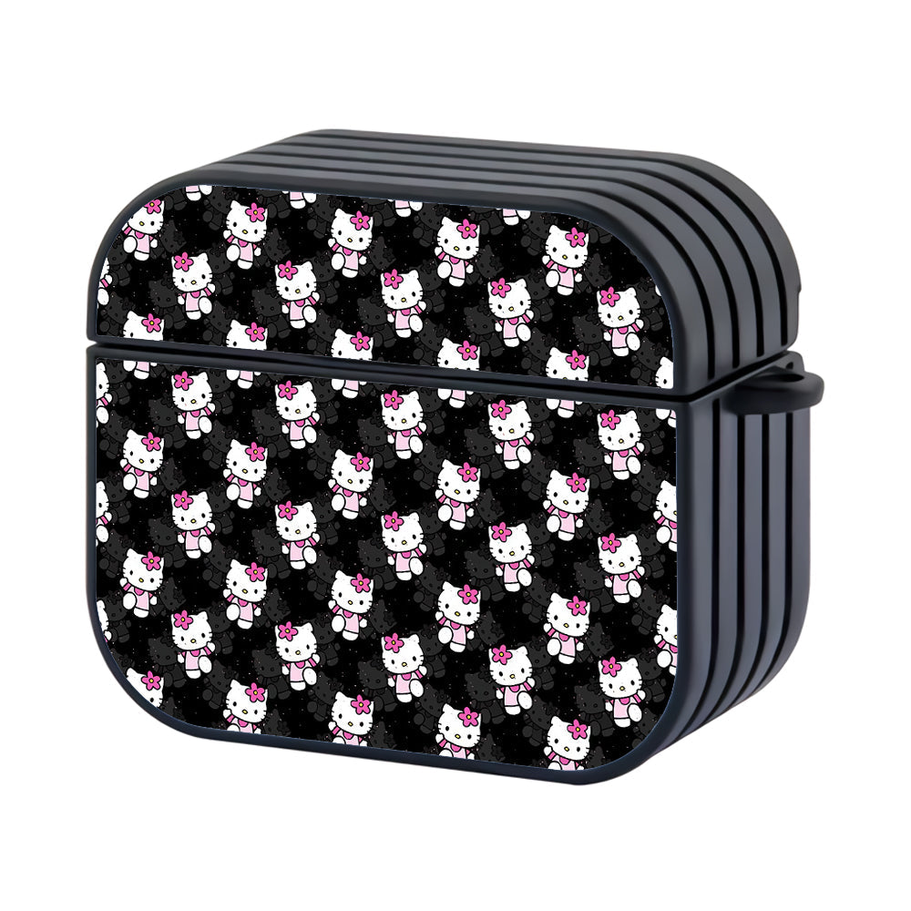Hello Kitty Pattern Black Apple Airpods 3 Case