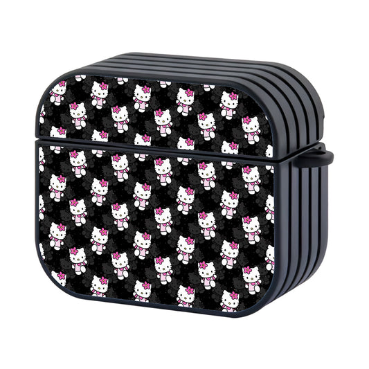 Hello Kitty Pattern Black Apple Airpods 3 Case