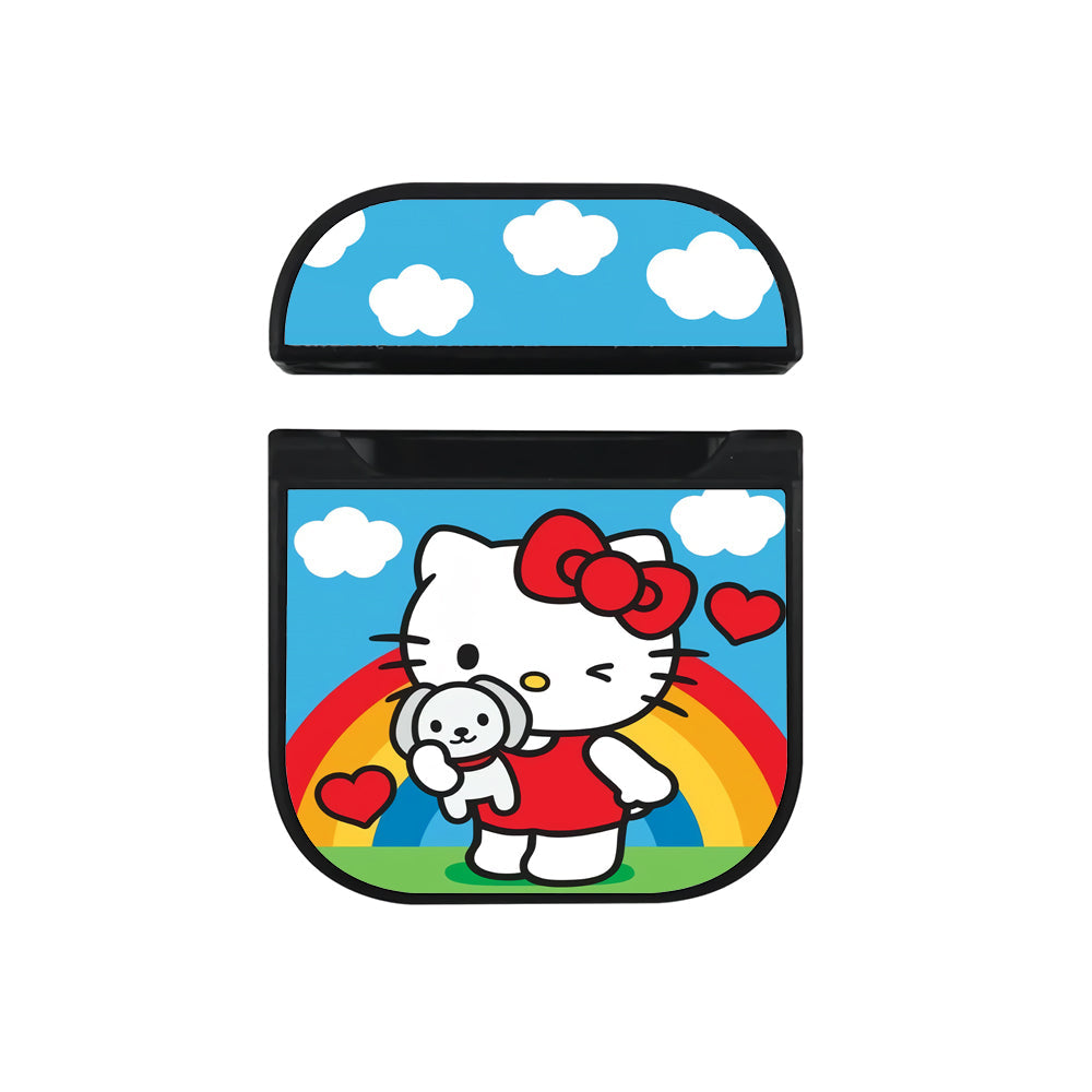 Hello Kitty Rainbow View Apple Airpods Case Black