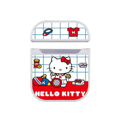 Hello Kitty Tennis Equipment Apple Airpods Case White
