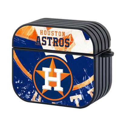 Houston Astros MLB Logo on Banner Apple Airpods 3 Case Black