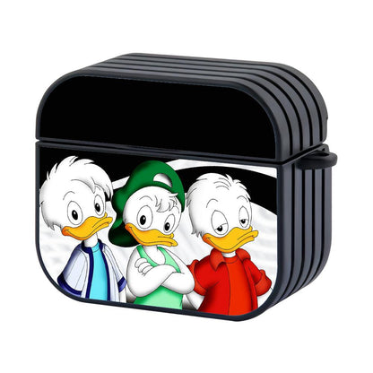 Huey, Dewey, and Louie Duck Cartoons Apple Airpods 4 Case Black
