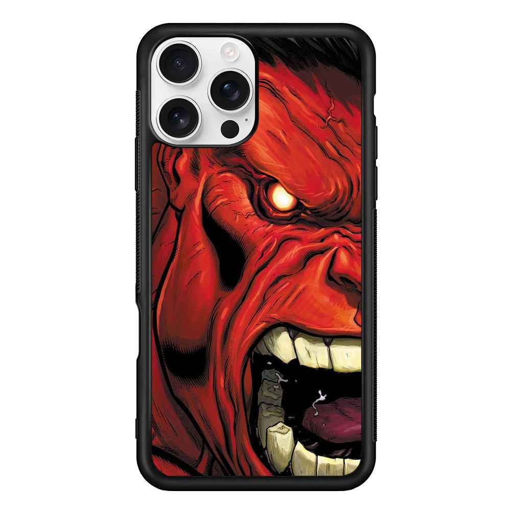 Hulk Red Half Face iPhone 16 Pro Max Case